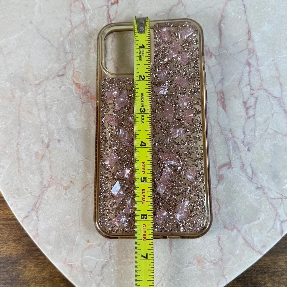 Glittery Sparkling Pink iPhone Case, 6.5” x 3.25